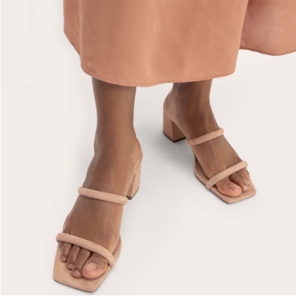 Everlane Shoes 7 Double Strap Heel Sandals Tan